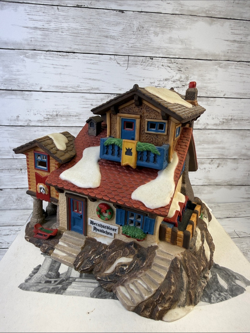 Department 56 BERNHARDINER HÜNDCHEN Alpine village series Christmas 1997